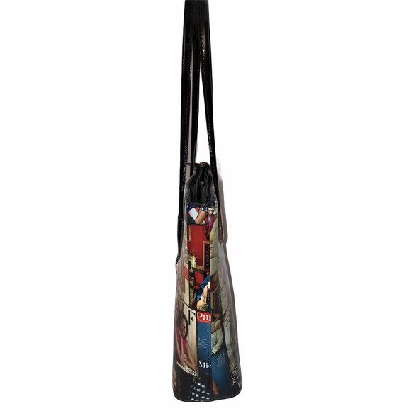 Michelle Obama First Lady Glossy Magazine Print Collage Handbag Purse Tote Vinyl - Picture 8 of 12